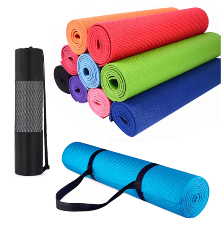 Dustgo Yoga Mat, Gym Mat, Non-Slip Sports Mat for Fitness, Pilates and  Gymnastics with Carry Strap, Dimensions: 183 cm Length / 61 cm Width, 5  Colours, Green/Black : : Sports & Outdoors
