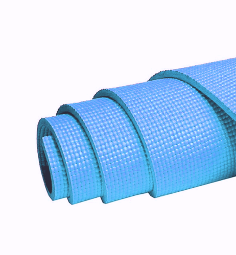 Myga Jute Yoga Mat - Non-Slip Exercise Mat for Yoga, Pilates & Fitness -  Multipurpose Mat with Carry Strap for Travel - Blue