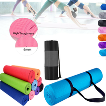 Load image into Gallery viewer, YOGA MATS FOR PILATES GYM EXERCISE CARRY STRAP 6MM THICK LARGE COMFORTABLE PVC