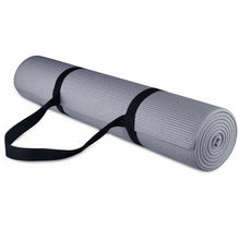 Load image into Gallery viewer, YOGA MATS FOR PILATES GYM EXERCISE CARRY STRAP 6MM THICK LARGE COMFORTABLE PVC