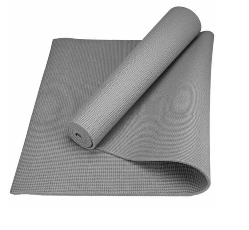 POWRX Yoga Mat 75 x24 x0.6 Grey  Thick Exercise Mat with Carrying