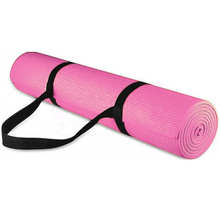 Load image into Gallery viewer, YOGA MATS FOR PILATES GYM EXERCISE CARRY STRAP 6MM THICK LARGE COMFORTABLE PVC